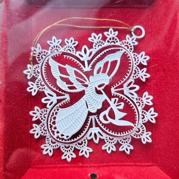 1987 Angel Christmas Enameled Brass Ornament - Picture 2 of 4